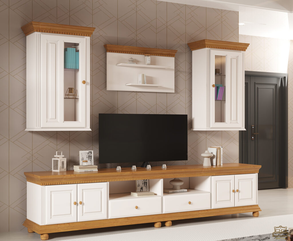 Living wood furniture: living room now in an elegant and authentic way 5 Living Luxus 4 pieces of solid wood