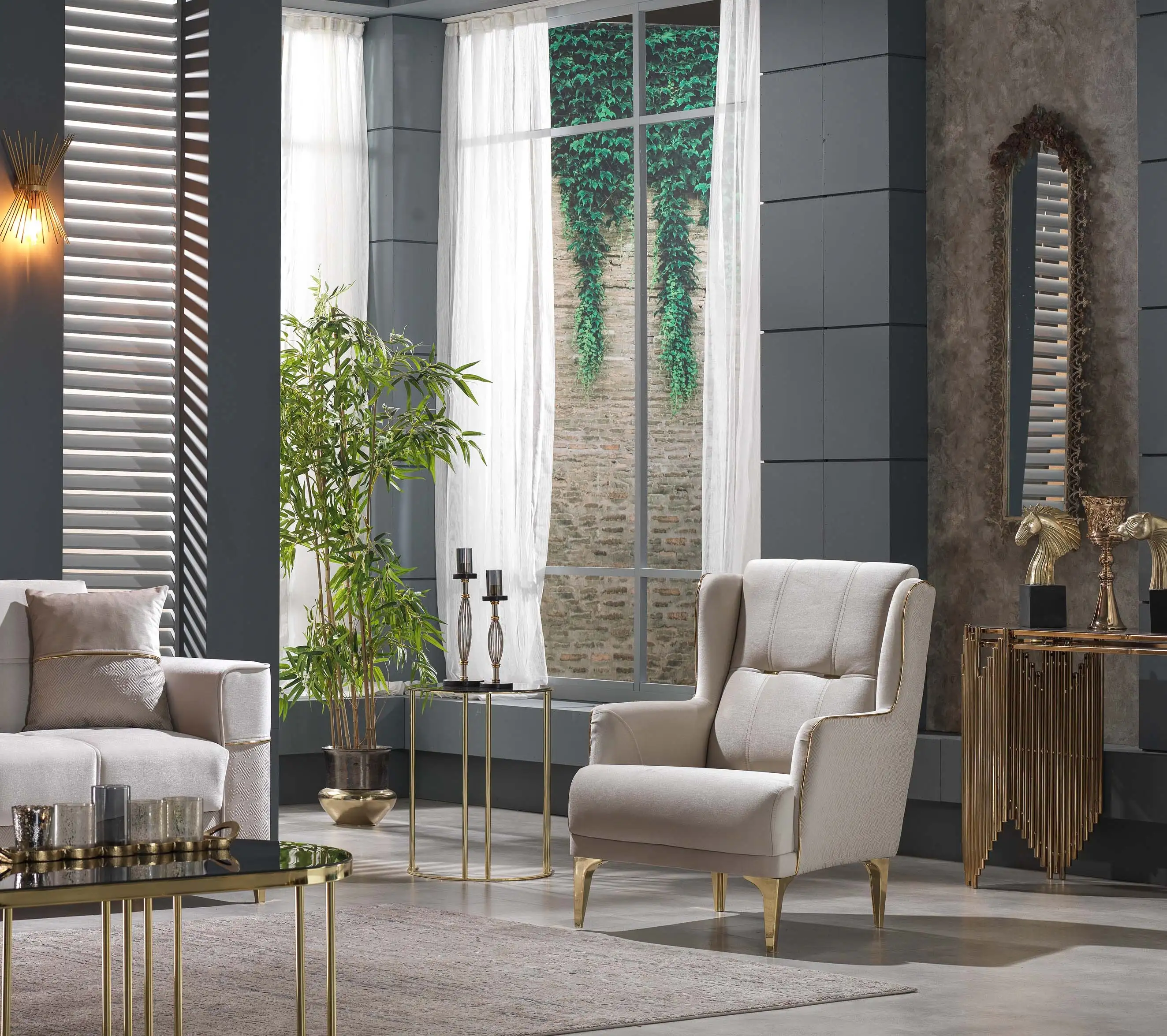     Type of fixed berjer clara armchair