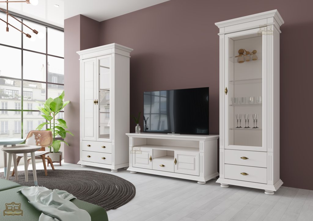 7 Reasons to choose the furniture of the stay in solid wood with elegant windows and comfortable TV 2 Wood solid wooden living room furniture