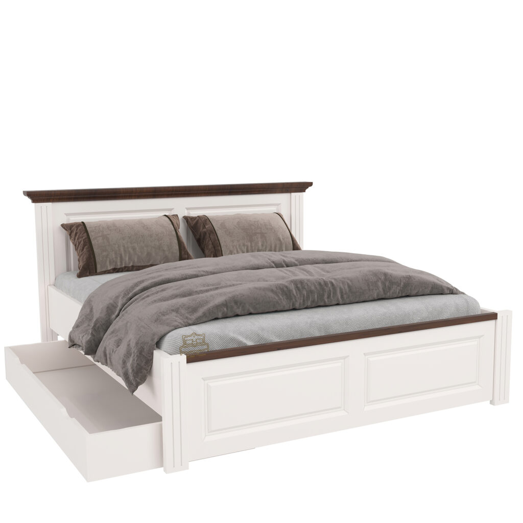 Underlines the natural beauty of your bedroom with a massive wood 6 Pat selects 2 solid wood 1 drawer in white walnut