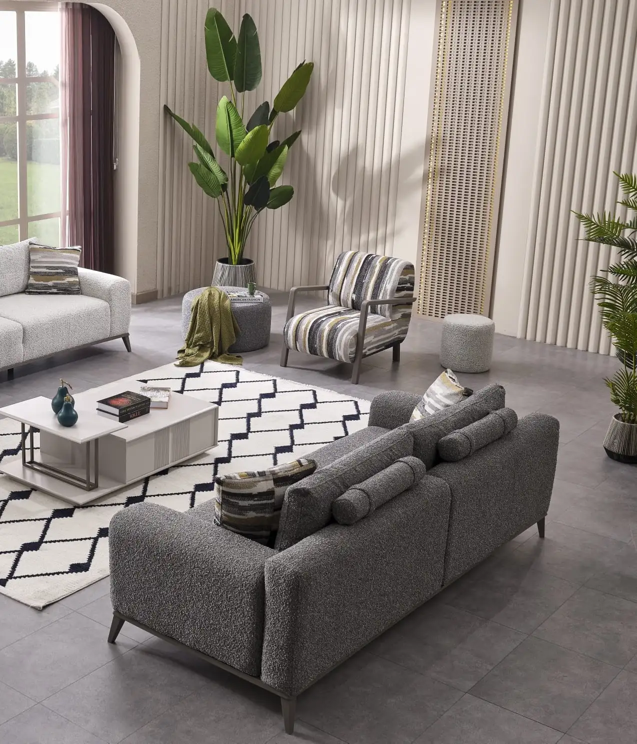 Fixed luxury sofa 3 seats Cenova