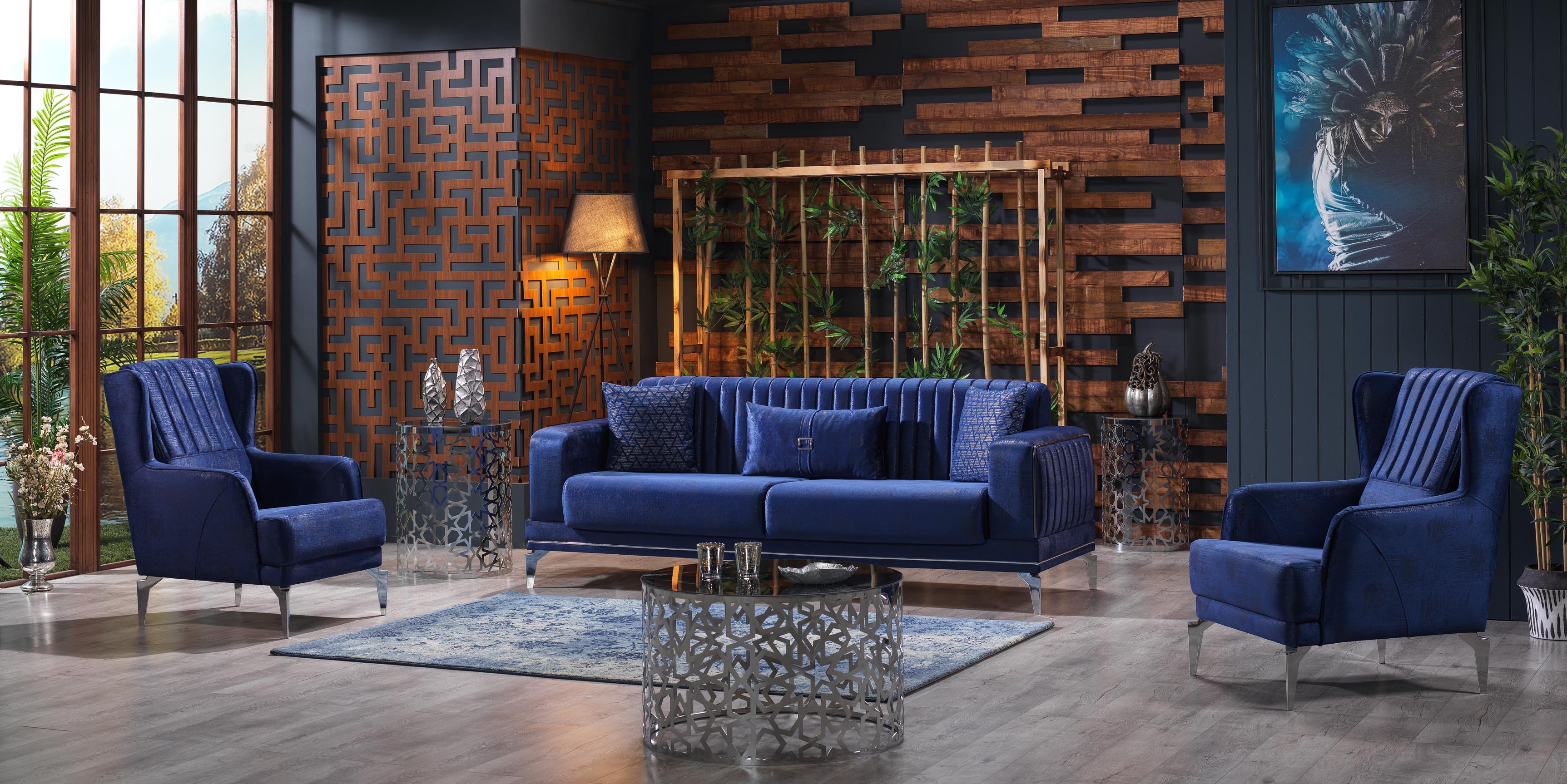 Set of sofas and armchairs enter 3+1+1