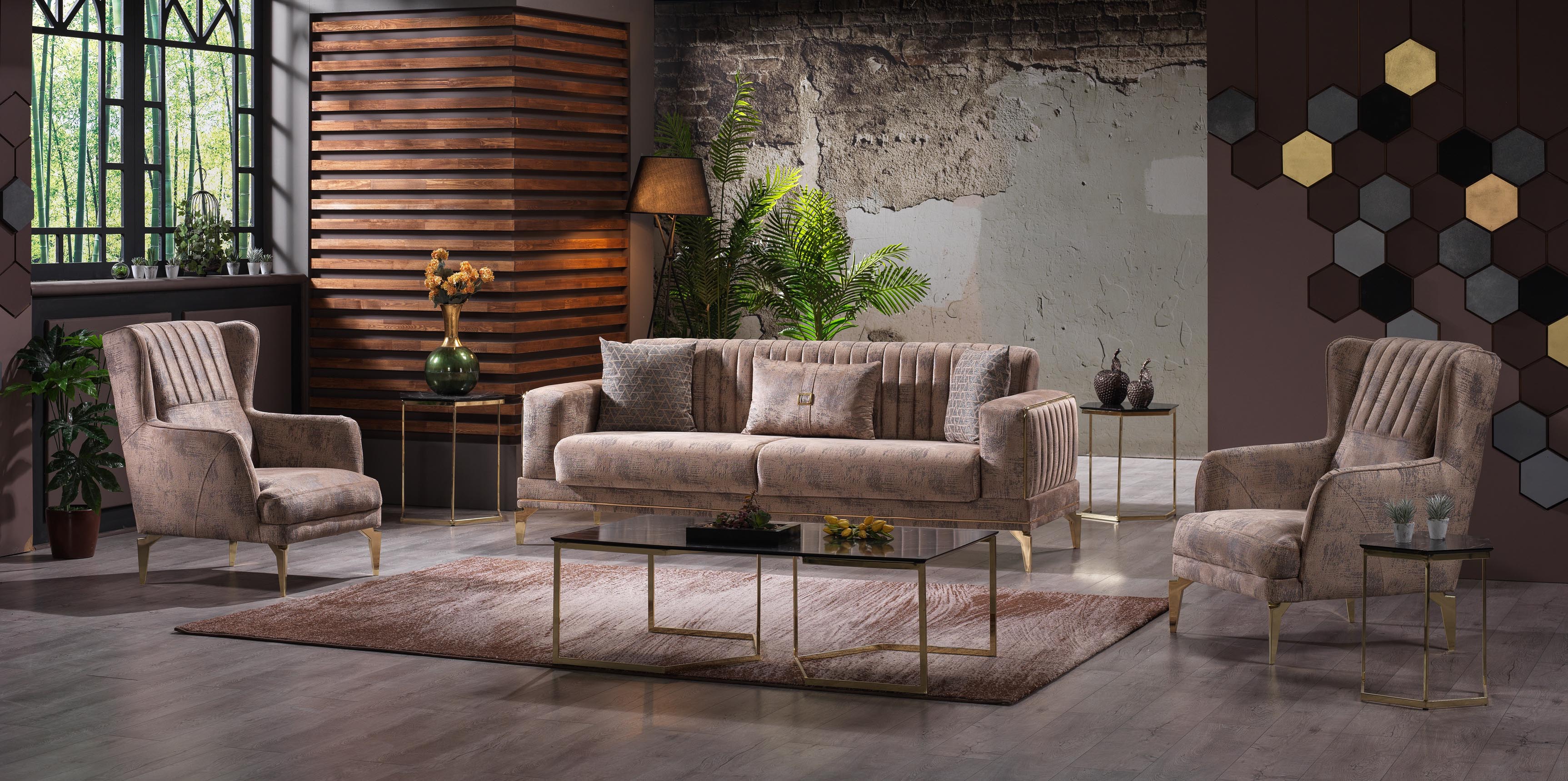 Set of sofas and armchairs enter 3+1+1