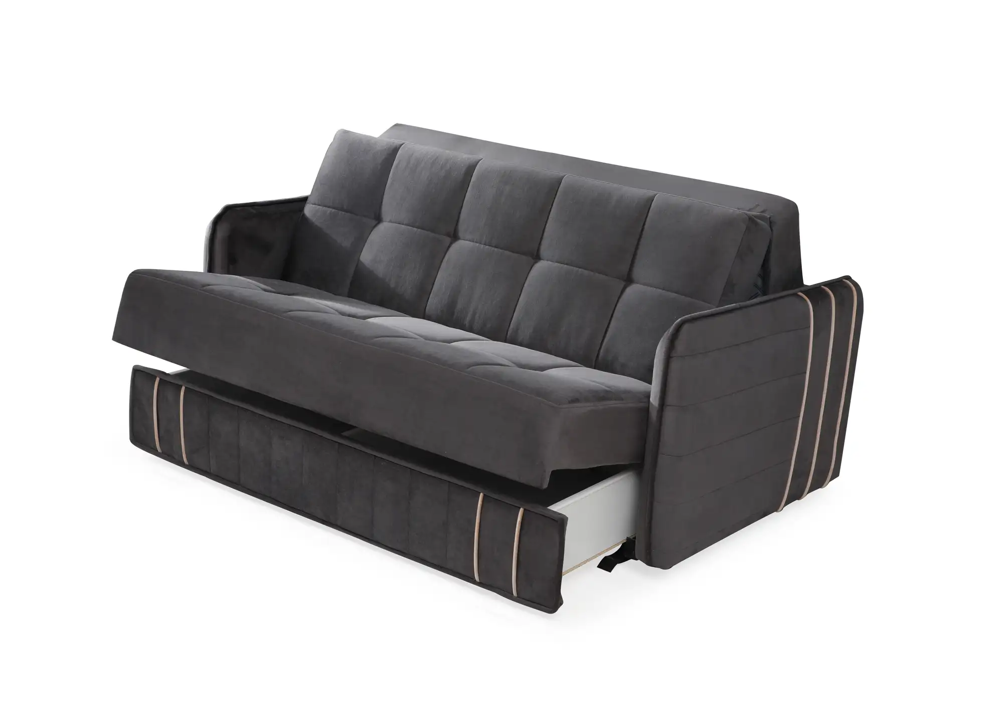 Sofa bed with 2 gray worlds