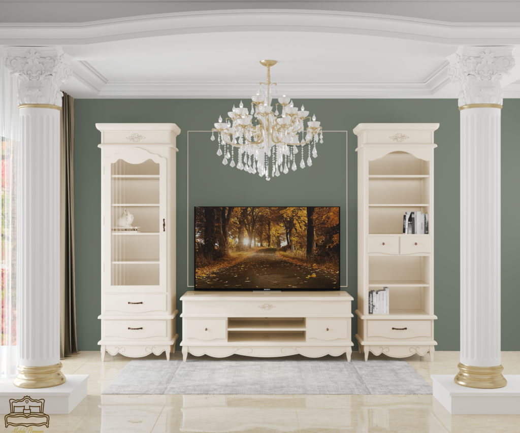 Solid wood living room: a work of art for your home 3 Living wooden wood of soft cream