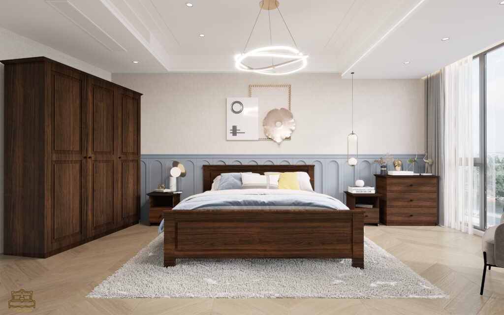 Bedroom Marrone Apollo, solid wood bedroom