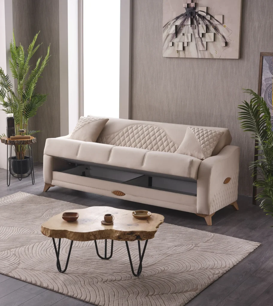 Sofa bed with 2 smart seats