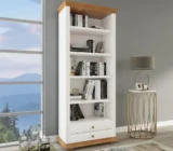 Massive wood library that tells a story, reading angle with memories