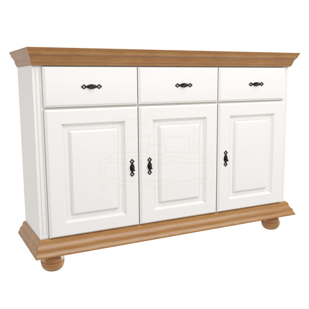 Select Sup Wood Wood, White/Nature 3 doors 2 drawers 153.6 × 58 × 201 cm