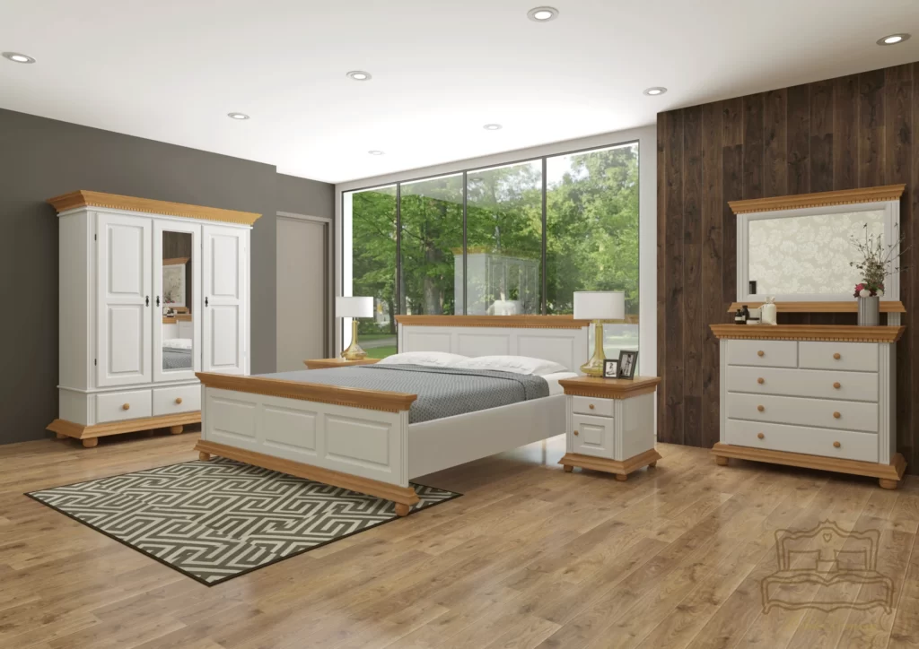 Luxus White White Nature Bedroom - Special atmosphere in the bedroom with solid wood furniture