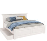 Wooden bed with drawers, 140×200